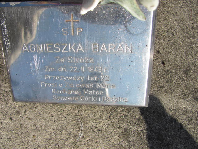 Agnieszka Baran Rudnik nad Sanem - Grobonet - Wyszukiwarka osób pochowanych