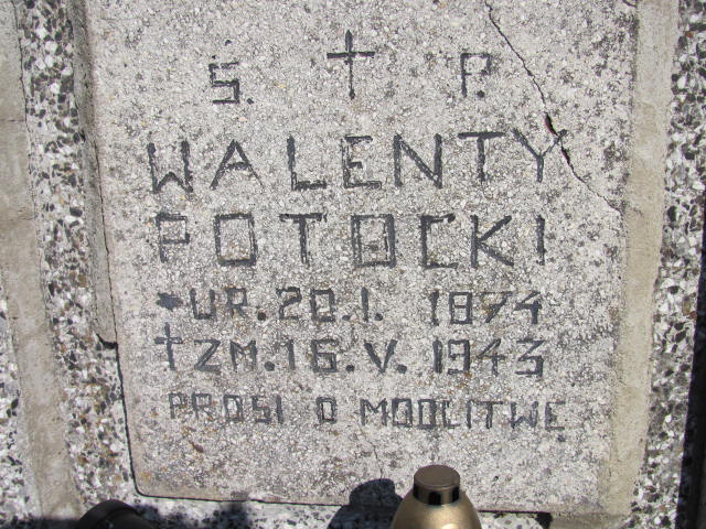 Walenty Potocki 1874 Rudnik nad Sanem - Grobonet - Wyszukiwarka osób pochowanych
