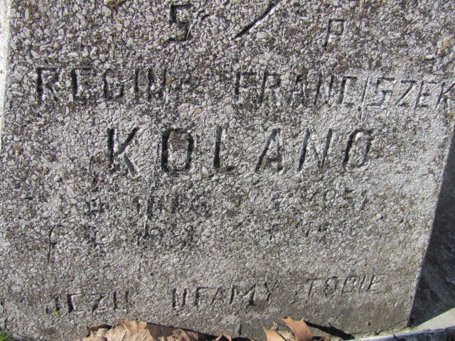 Regina Kolano 1886 Rudnik nad Sanem - Grobonet - Wyszukiwarka osób pochowanych