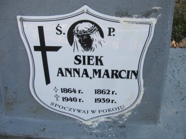 Marcin Siek 1861 Rudnik nad Sanem - Grobonet - Wyszukiwarka osób pochowanych