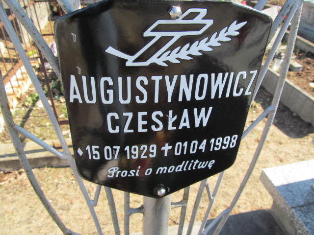 Czesław Augustynowicz 1929 Rudnik nad Sanem - Grobonet - Wyszukiwarka osób pochowanych