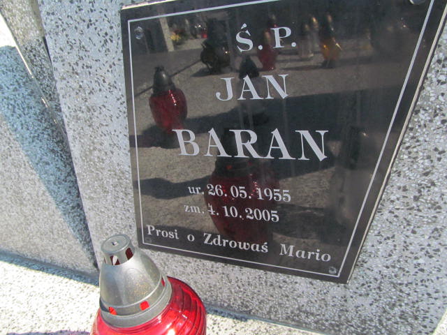 Jan Baran 1955 Rudnik nad Sanem - Grobonet - Wyszukiwarka osób pochowanych