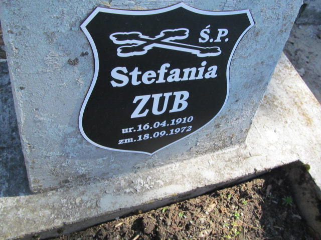 Stefania Zub 1910 Rudnik nad Sanem - Grobonet - Wyszukiwarka osób pochowanych