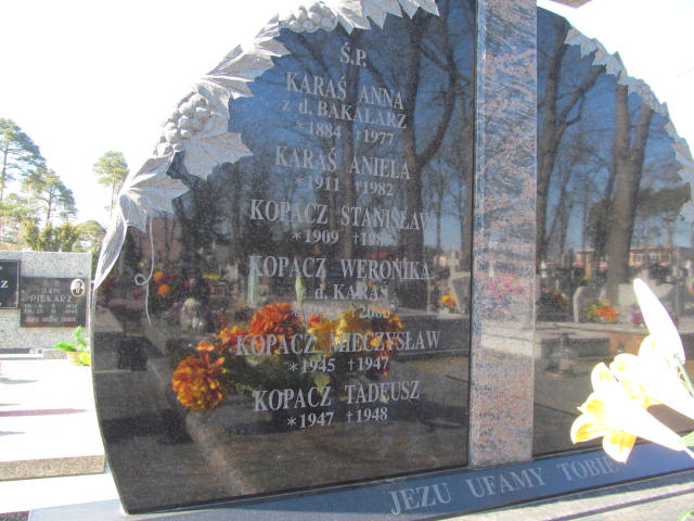 Aniela Karaś 1911 Rudnik nad Sanem - Grobonet - Wyszukiwarka osób pochowanych