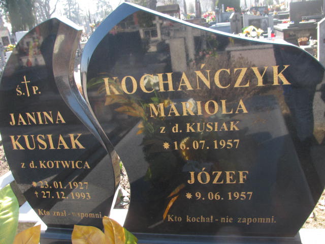 Mariola Kochańczyk 1957 Rudnik nad Sanem - Grobonet - Wyszukiwarka osób pochowanych