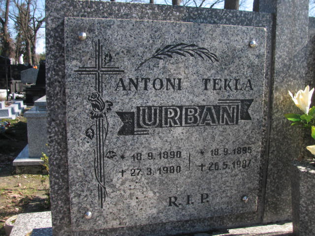 Antoni Urban 1890 Rudnik nad Sanem - Grobonet - Wyszukiwarka osób pochowanych