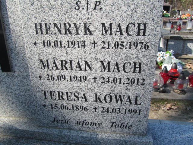 Grób Marian Józef Mach