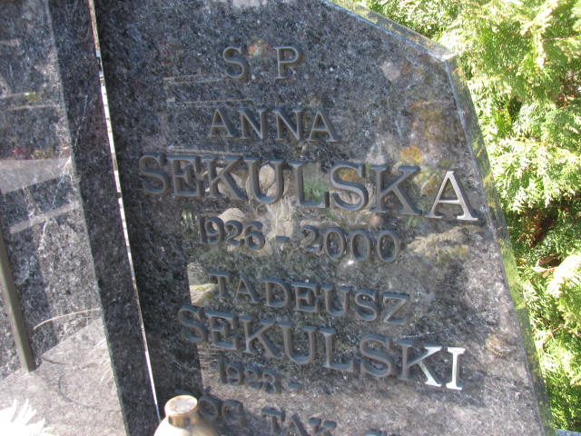 Anna Sekulska 1926 Rudnik nad Sanem - Grobonet - Wyszukiwarka osób pochowanych