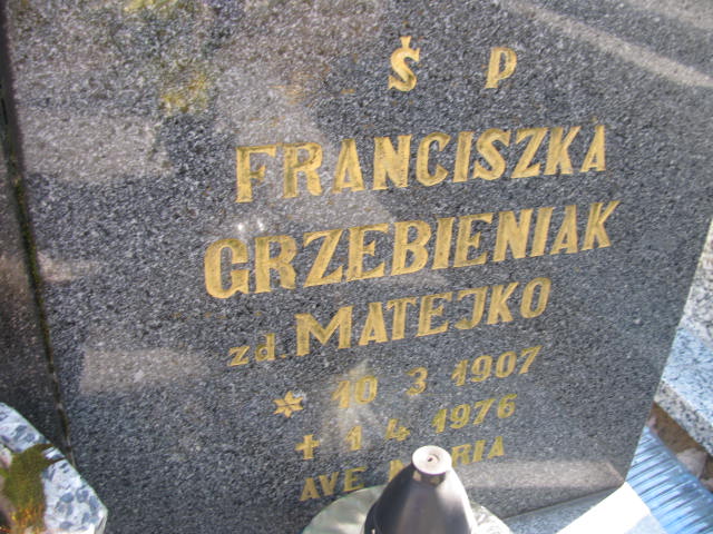 Franciszka Grzebieniak 1907 Rudnik nad Sanem - Grobonet - Wyszukiwarka osób pochowanych