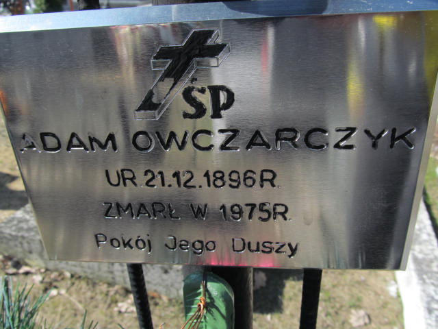 Adam Owczarczyk 1896 Rudnik nad Sanem - Grobonet - Wyszukiwarka osób pochowanych