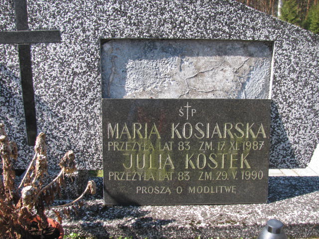 Julia Kostek 1906 Rudnik nad Sanem - Grobonet - Wyszukiwarka osób pochowanych