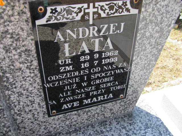 Andrzej Łata 1962 Rudnik nad Sanem - Grobonet - Wyszukiwarka osób pochowanych