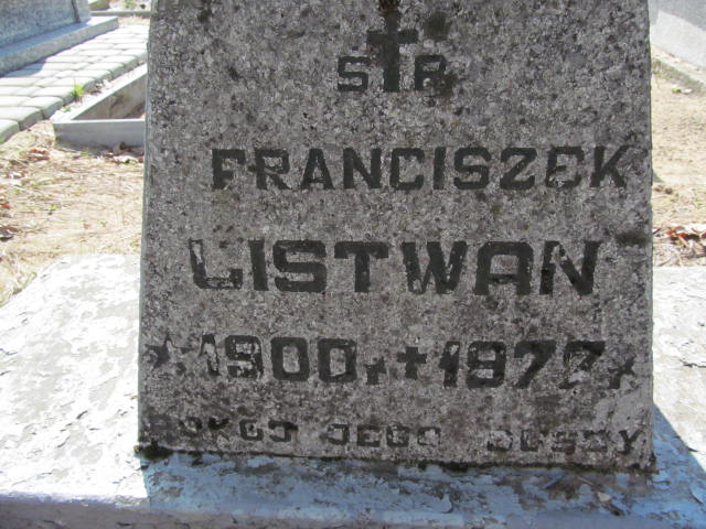 Franciszek Listwan 1900 Rudnik nad Sanem - Grobonet - Wyszukiwarka osób pochowanych