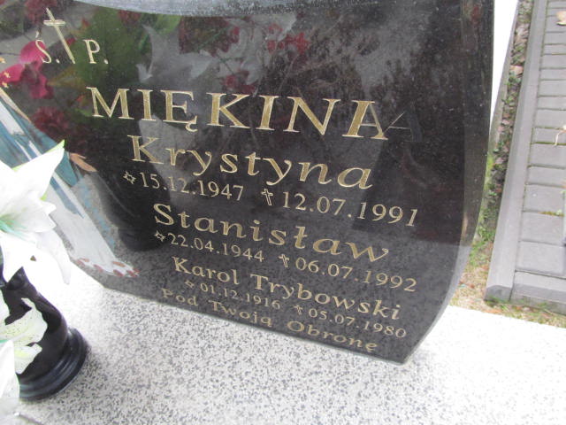 Krystyna Miękina 1947 Rudnik nad Sanem - Grobonet - Wyszukiwarka osób pochowanych