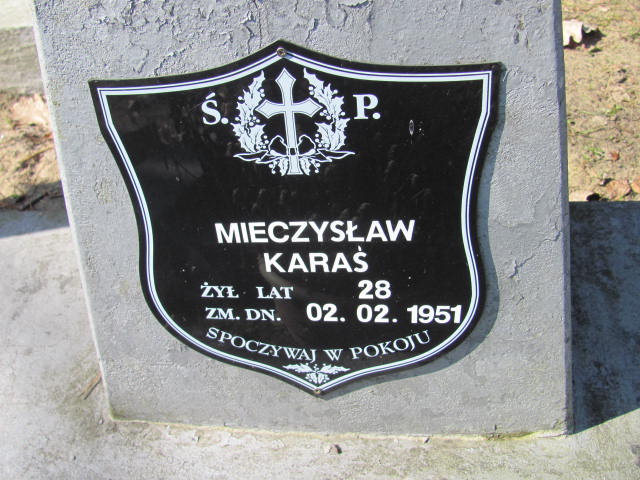 Mieczysław Karaś Rudnik nad Sanem - Grobonet - Wyszukiwarka osób pochowanych