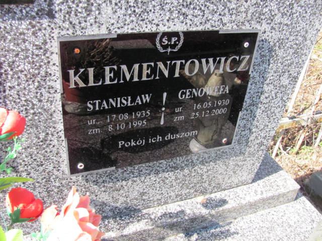 Genowefa Klementowicz 1930 Rudnik nad Sanem - Grobonet - Wyszukiwarka osób pochowanych