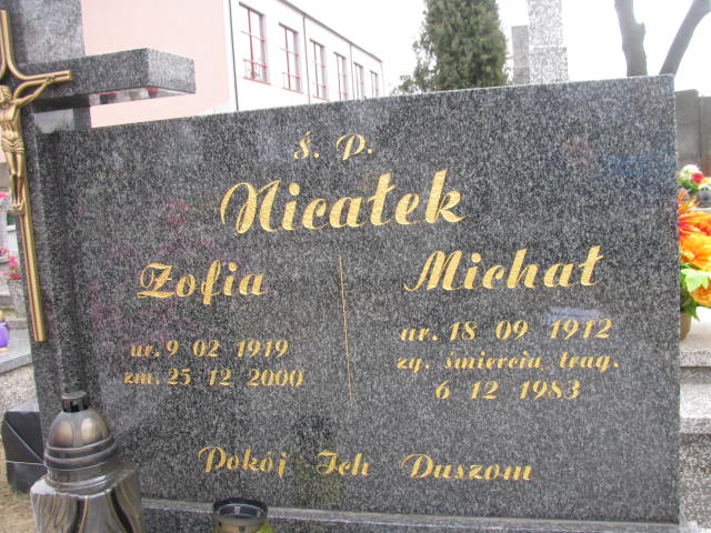 Zofia Nicałek 1919 Rudnik nad Sanem - Grobonet - Wyszukiwarka osób pochowanych