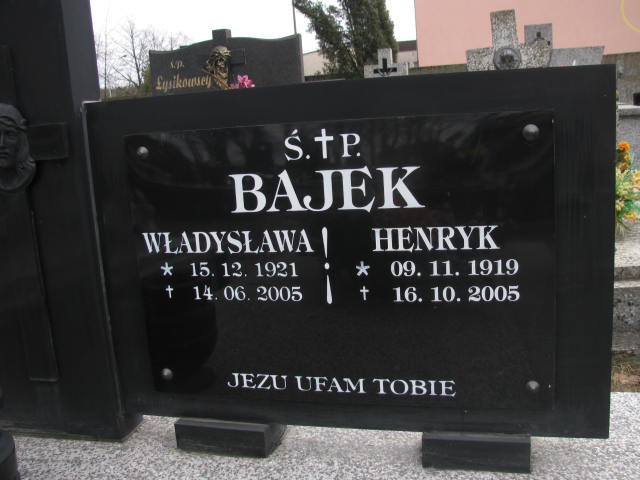 Władysława Bajek 1921 Rudnik nad Sanem - Grobonet - Wyszukiwarka osób pochowanych